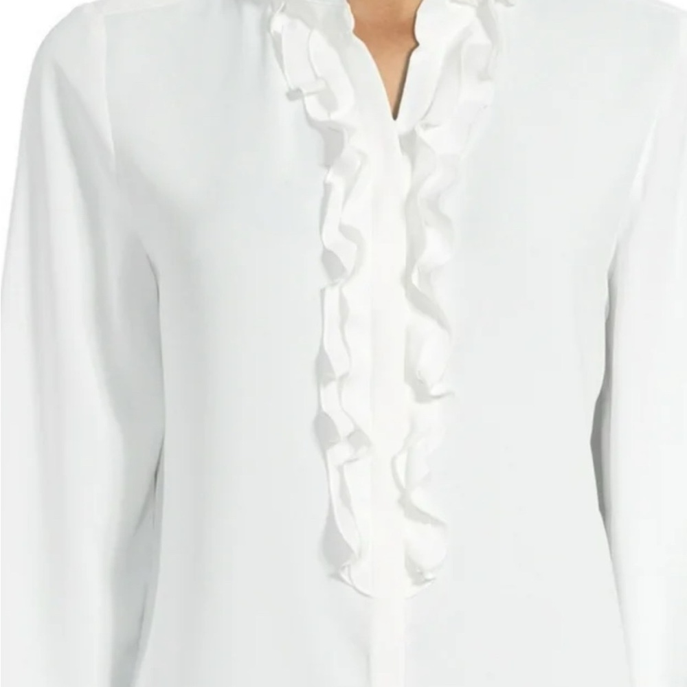White Ruffled Blouse - Picture 4 of 6